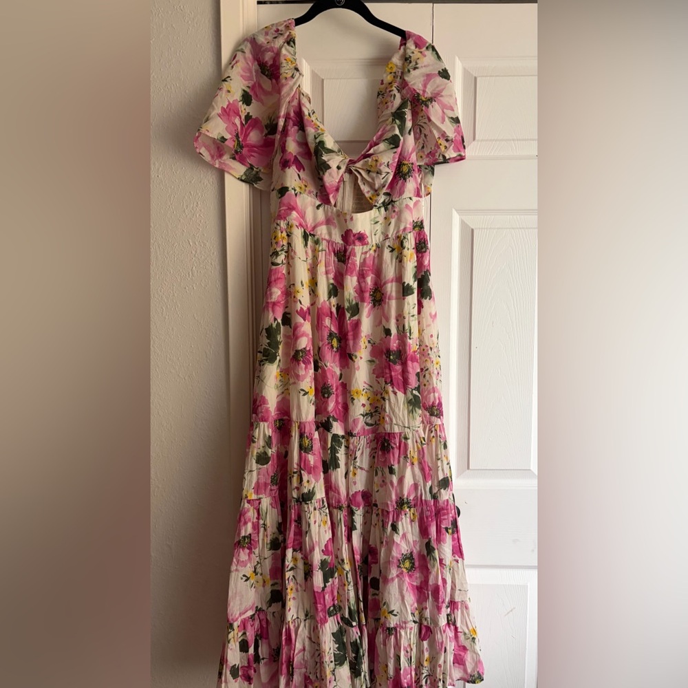 Abercrombie & Fitch Pink Floral Maxi Dress - Picture 9 of 9